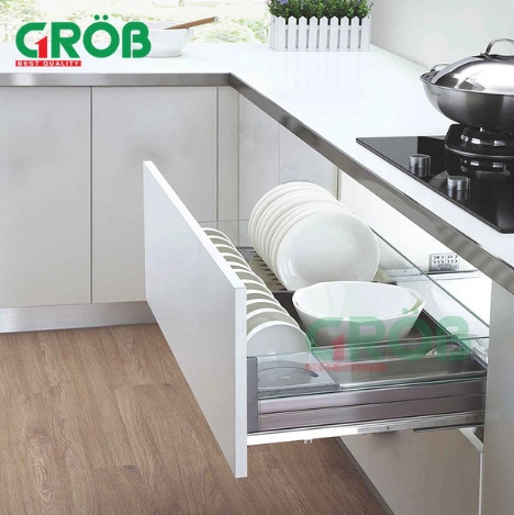 Kệ đựng dao thớt inox hộp tủ 300 Grob GH-30